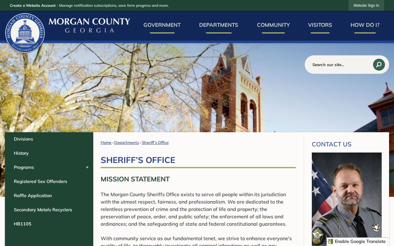 Morgan County Georgia Sheriff's Office wanted and warrant information source
